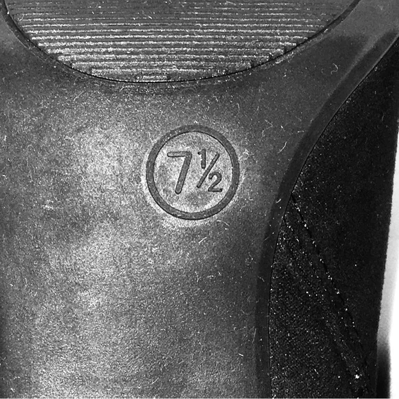 BLACK FAUX SUEDE STACKED HEEL BOOTS - Picture 12 of 15